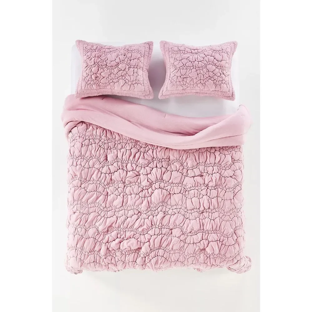 Anthropologie Brooke Heathered Jersey Cotton Quilt Size Queen